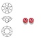 SWAROVSKI ELEMENTS Swarovski Similisteen 3mm pp24. xilion chaton Padparadscha