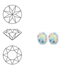 SWAROVSKI ELEMENTS Similisteen. Crystal AB. pp19. 2.5-2.6mm. Per stuk