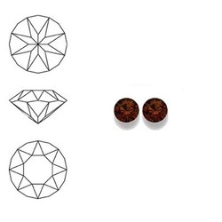 SWAROVSKI ELEMENTS Similisteen. Smoked Topaas. pp19. 2.5-2.6mm. Per stuk