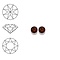 SWAROVSKI ELEMENTS Swarovski Similisteen 2.5mm pp19. xilion chaton Smoked Topaz