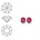 SWAROVSKI ELEMENTS Swarovski Similisteen 2.5mm pp19. xilion chaton Rose