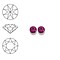 SWAROVSKI ELEMENTS Swarovski Similisteen 2.5mm pp19. xilion chaton Fuchsia