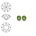 SWAROVSKI ELEMENTS Similisteen. Peridot. pp19. 2.5-2.6mm. Per stuk