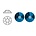 SWAROVSKI ELEMENTS Swarovski plaksteen Crystal Metallic Blue. ss20. 5mm.