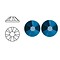 SWAROVSKI ELEMENTS Plaksteen Crystal Metallic Blue. ss20. 5mm. per stuk