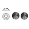 SWAROVSKI ELEMENTS Plaksteen Jet Hematite. ss16. 4mm. 20 stuks voor