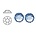 SWAROVSKI ELEMENTS Plaksteen Light Safier. ss16. 4mm. Per stuk