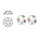 SWAROVSKI ELEMENTS Plaksteen Crystal AB. ss16. 4mm.