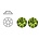 SWAROVSKI ELEMENTS Plaksteen Olivine Groen. ss16. 4mm.