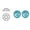 SWAROVSKI ELEMENTS Swarovski plaksteen Aquamarine. ss16. 4mm.