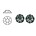 SWAROVSKI ELEMENTS Plaksteen Black Diamond. ss16. 4mm.