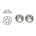SWAROVSKI ELEMENTS Swarovski plaksteen Crystal. ss30. 6.4mm.