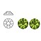 SWAROVSKI ELEMENTS Plaksteen Olivine Groen. ss30. 6.4mm. Per stuk