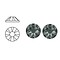 SWAROVSKI ELEMENTS Swarovski Plaksteen. Black Diamond. ss34. 7.1mm.