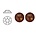 SWAROVSKI ELEMENTS Plaksteen. Smoked Topaas. ss34. 7.1mm. per stuk