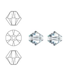 SWAROVSKI ELEMENTS Konisch Geslepen Glaskraal. 4mm. Xilion Bead Crystal.