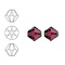 SWAROVSKI ELEMENTS Konisch Geslepen Glaskraal. Ruby. 4mm. Per stuk