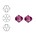 SWAROVSKI ELEMENTS Conically cut glass bead. 4mm. Xilion Bead Fuchsia.