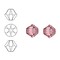 SWAROVSKI ELEMENTS Konisch Geslepen Glaskraal. 4mm. Crystal Antique Pink. Per stuk