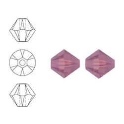 SWAROVSKI ELEMENTS Konisch Geslepen Glaskraal. 4mm. Cyclamen Opal.