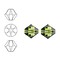 SWAROVSKI ELEMENTS Konisch Geslepen Glaskraal. 4mm. Olivine.
