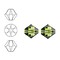 SWAROVSKI ELEMENTS Konisch Geslepen Glaskraal. Olivine. 4mm. Per stuk