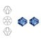 SWAROVSKI ELEMENTS Conically cut glass bead. 6mm. Xilion Bead Sapphire