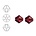 SWAROVSKI ELEMENTS Konisch Geslepen Glaskraal. 6mm. Siam.