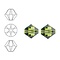 SWAROVSKI ELEMENTS Conically cut glass bead. 6mm. Olivine.