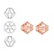 SWAROVSKI ELEMENTS Conically cut glass bead. 6mm. Xilion Bead Light Peach.