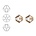 SWAROVSKI ELEMENTS Konisch Geslepen Glaskraal. 6mm. Xilion Bead Crystal Golden Shadow.