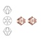 SWAROVSKI ELEMENTS Konisch Geslepen Glaskraal. Vintage Rose. 6mm. Per stuk