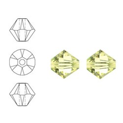 SWAROVSKI ELEMENTS Conically cut glass bead. 6mm. Jonquil.