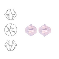 SWAROVSKI ELEMENTS Konisch Geslepen Glaskraal. 6mm. Rosewater Opal.