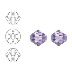 SWAROVSKI ELEMENTS Conically cut glass bead. 6mm. Violet.
