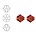SWAROVSKI ELEMENTS Konisch Geslepen Glaskraal. 6mm.  Red Magma