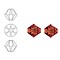 SWAROVSKI ELEMENTS Conically cut glass bead. 6mm. Red Magma