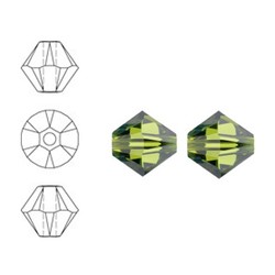 SWAROVSKI ELEMENTS Konisch Geslepen Glaskraal. 8mm. Olivine.