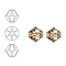 SWAROVSKI ELEMENTS Konisch Geslepen Glaskraal. Xilion Bead Light Colarado Topaas. 8mm. Per stuk
