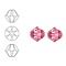 SWAROVSKI ELEMENTS Konisch Geslepen Glaskraal. Xilion Bead Roze. 8mm. Per stuk