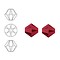 SWAROVSKI ELEMENTS Konisch geschnittene Glasperle. 8 mm. Dunkelrote Koralle
