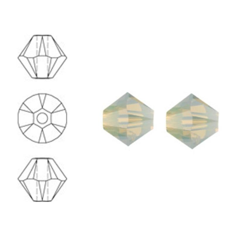 SWAROVSKI ELEMENTS Konisch Geslepen Glaskraal. 8mm. Sand Opal.