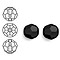 SWAROVSKI ELEMENTS Swarovski. Facetgeslepen Ronde Kraal. 6mm. Jet.