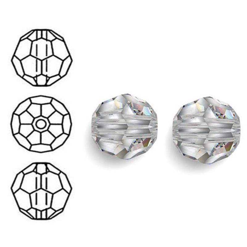 SWAROVSKI ELEMENTS Swarovski. Facet cut Round Bead. 8mm. Crystal.