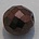 Facet geslepen Glaskraal. Brown Copper. 10mm. Tsjechisch.