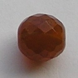 Facetgeslepen Glaskraal. Brown Opal . 4mm. Per 10 stuks