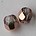 Facet geslepen Glaskraal. Half Crystal Copper. 6mm. Tsjechisch.