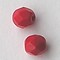 Rood Opaque. Facetgeslepen Glaskraal. 6mm.