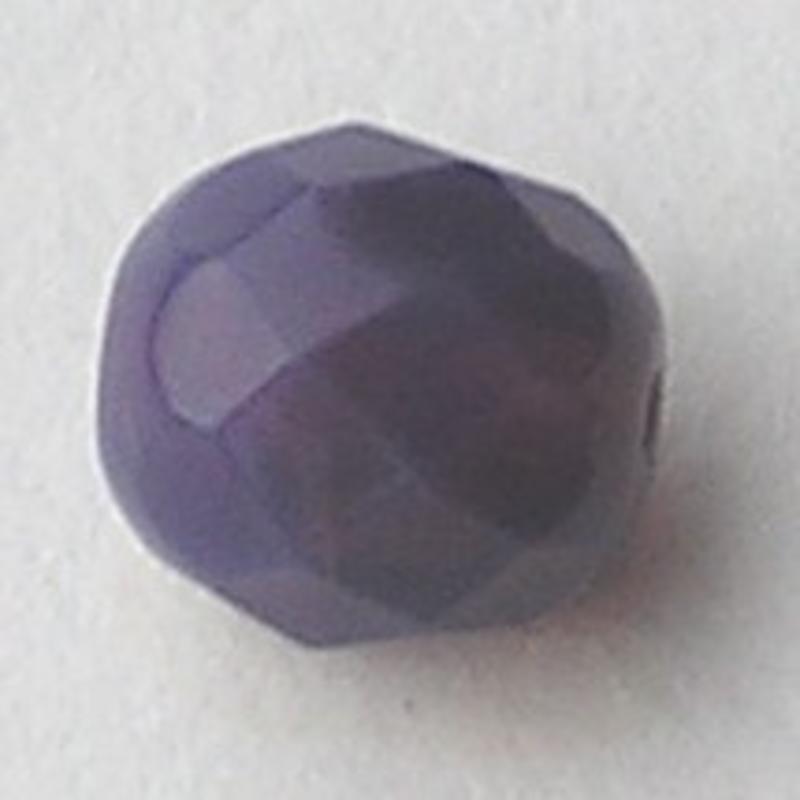 Purple Opal. Facetgeslepen Glaskraal. 8mm.