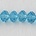 Aqua. Facetgeslepen Glaskraal. Rondelle. 5x8mm.